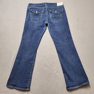TRUE RELIGION Becky jeans crystal bling Jeans made in USA 32 flap Pocket Y2k